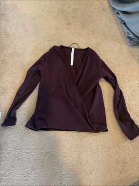 lululemon athletica Plum Wrap-Front Long Sleeve Top